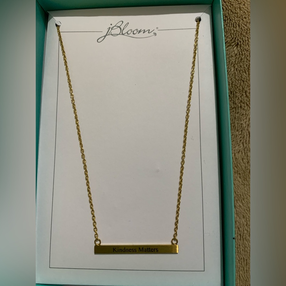 J Bloom Gold Kindness Matters Necklace